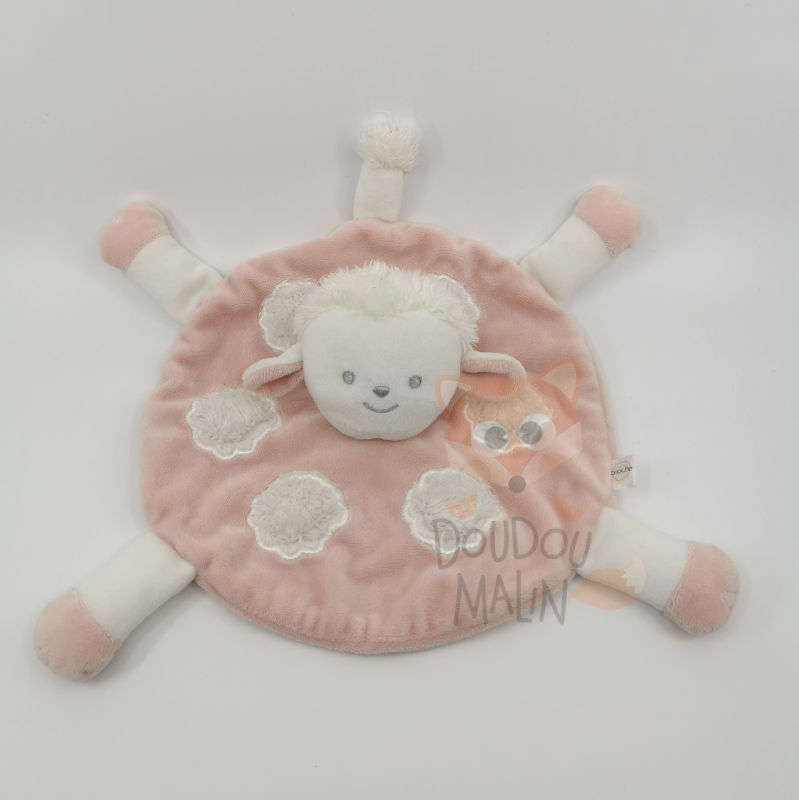 Brioche comforter sheep pink white 25 cm 